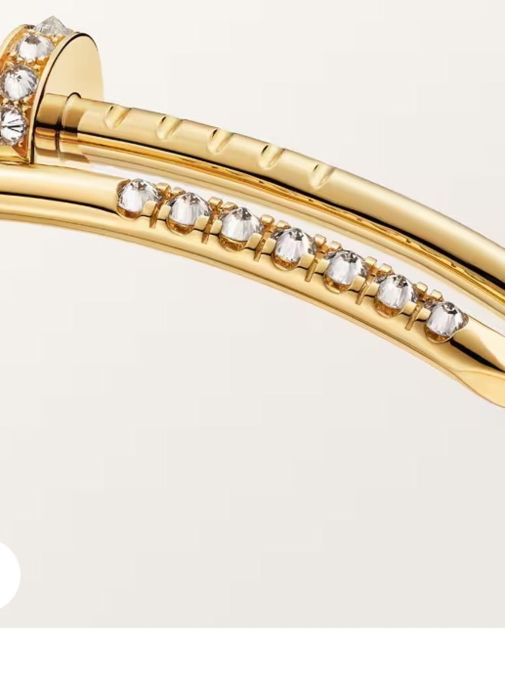 Cartier Gold Crystal-Set Women's Bangle Bracelet with Original Bag & Box
